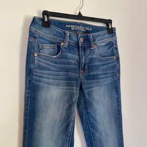 American eagle low rise weed leg jeans